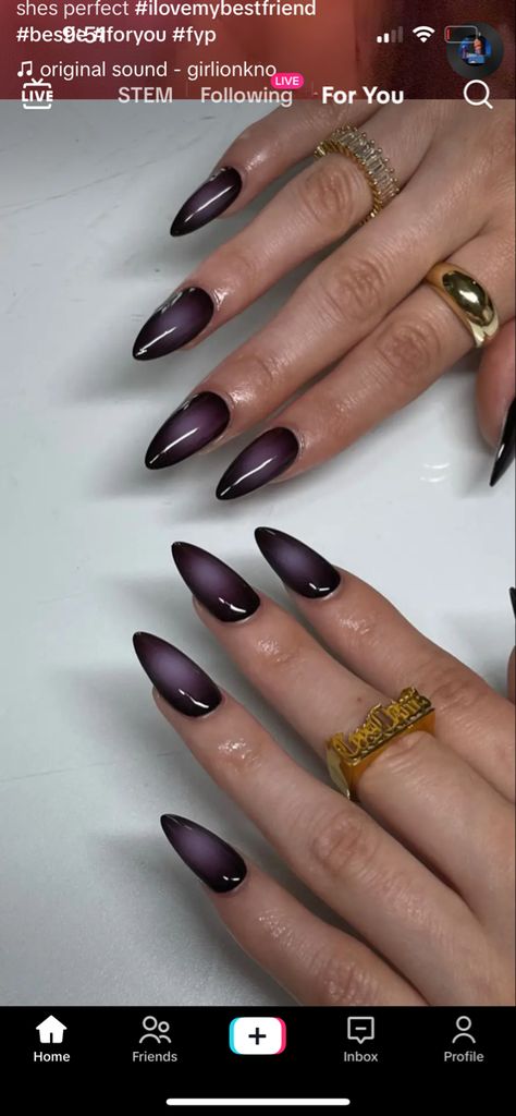 Artsy Nails, Aura Nails, Goth Nails, Work Nails, Nails 2022, Round Nails, Unique Acrylic Nails, Short Nail, Nails Desing