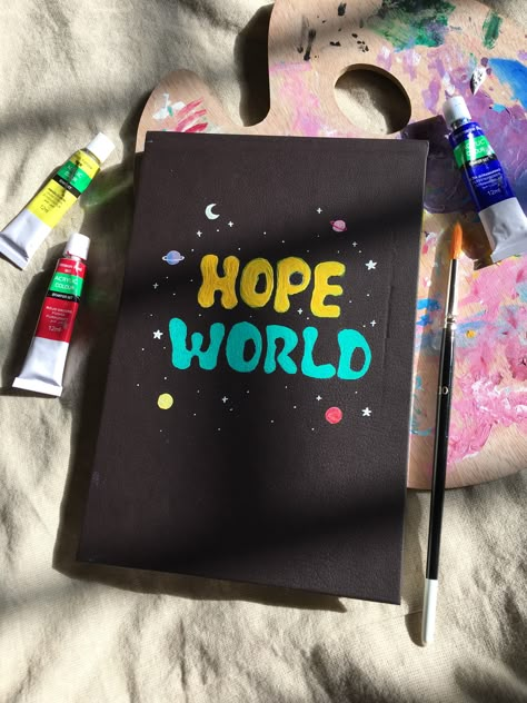 Kpop Inspired Paintings, Bt21 Painting Ideas, K Pop Painting Ideas, Kpop Painting Ideas On Canvas, Bts Inspired Paintings, Painting Ideas Kpop, Kpop Painting Ideas Easy, Bts Painting Ideas Easy, Hope World Aesthetic