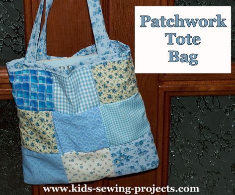 Patchwork Bag Tutorial, Easy Patchwork Projects, Diy Quilted Tote Bag, Patchwork Tote Bags Free Pattern, Quilt Tote Bags Patterns, Patch Work Bag, Patchwork Bags Patterns Free, How To Sew A Tote Bag, Summer Patchwork Tote Bag