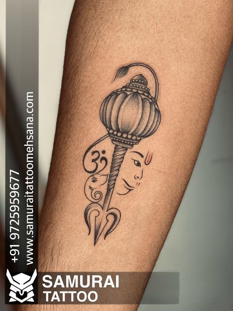 Hanuman Mace Tattoo, Anjaneya Tattoo Designs, Hanuman Tattoo Design Small For Women, Hanuman Ji Tattoo Design On Hand, Hanuman Tatoos Design, Bajrang Bali Tattoo, Balaji Tattoo, Hanuman Ji Tattoo Design, Lord Hanuman Tattoo Design