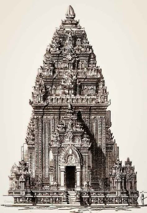 Building Diorama, Hindu Architecture, Spiritual Heart, Temple Drawing, Ancient Drawings, Indian Temple Architecture, Cultural Travel, Temple Ruins, Ancient Indian Architecture