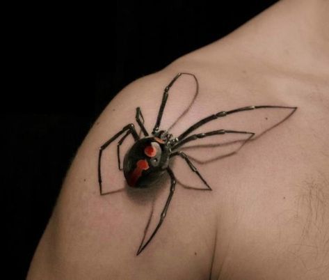 Eliot Kohek, 3d Spider Tattoo, Widow Tattoo, Black Widow Tattoo, Tatoo 3d, 3d Spider, Hyper Realistic Tattoo, Optical Illusion Tattoo, Feather Tattoo Design