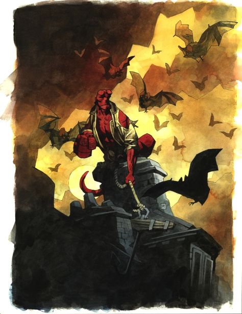 Alex Maleev, Hellboy Comic, Mike Mignola Art, Hellboy Art, Minimalist Theme, Mike Mignola, Bd Comics, Dark Horse Comics, Art Appreciation