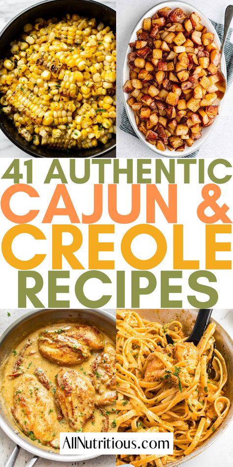 41 Best Cajun and Creole Recipes - All Nutritious Authentic Creole Recipes, Cajun Recipes Louisiana, Cajun Recipes Easy, Cajun Cooking Recipes, Cajun Meals, Cajun Comfort Food, Nola Recipes, Vegan Cajun, Cajun And Creole Recipes