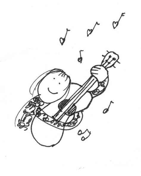 DYI - Ukulele Season is all about learning the ukulele - how to practice, strumming techniques, singing and playing tips and resources. Ukulele Illustration, Bass Tattoo, Ukulele Songs, I Am Passionate, I'm Busy, Clipart Black And White, Ukelele, Teaching Art, Ukulele