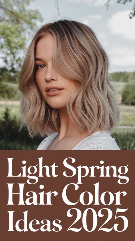 Elevate your look with these stunning light spring hair color ideas for 2025! Featuring soft beige blonde tones and effortlessly natural waves, this style is the perfect balance of elegance and simplicity for the spring season. 🌷 #HairInspo #SpringBlonde #TrendyHair2025 #NaturalGlow Light Spring Brown Hair, Blonde Hair Color Ideas 2025, Light Spring Hair Color Ideas, Spring Blonde Hair 2025, Spring Blonde Hair Balayage, Spring Hair Color 2025, Hair Color For Light Skin Tone, Spring 2025 Hair Trends, Spring 2024 Hair Trends