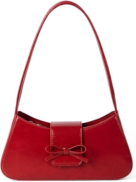 Obsessed with this 🔥 Y2K hobo bag! It�’s giving major early 2000s energy with the cutest bow detail 🎀. This vegan leather baddie is the perfect underarm fit for your next vibe check. Whether you’re grabbing matcha or out with the besties, this red purse will have you looking like an It girl every time. 🔥❤️  👜 Snag it now & serve looks all day 👜 Burgundy Purse, Aesthetic Bag, Y2k Purse, Red Shoulder Bag, Bow Purse, Bag Y2k, Aesthetic Bags, Moon Bag, Leather Hobo Handbags