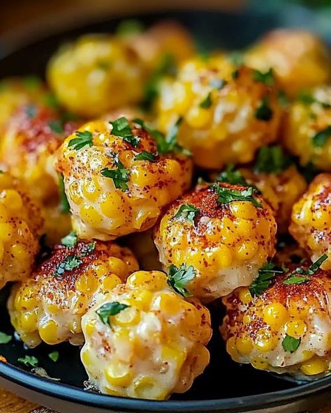 Spicy Mexican Corn Bites – recipestasteful Mexican Corn Appetizer, Spicy Mexican Street Corn Bites Recipe, Corn On The Cob Bites, Healthy Snacks Board, Side Dishes For Taquitos, Cool Bbq Ideas, Mexican Corn Bites, Authentic Mexican Sides, Mexican Individual Appetizers