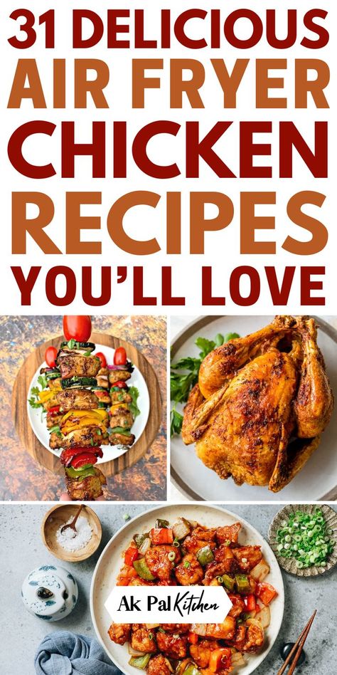 Air fryer chicken recipes are perfect for quick, crispy, and delicious low calorie high protein meals. From easy air fryer chicken breast to juicy chicken thighs, there's a recipe for every craving. Try air fryer fried chicken, spicy wings, or low-carb recipes like keto-friendly chicken tenders. These simple and healthy air fryer chicken ideas are great for weeknight dinners or meal prep. Experiment with marinated chicken, BBQ air fryer chicken, or even gluten-free nuggets for a variety. Air Fryer Chicken Casserole Recipes, Rotisserie Chicken Air Fryer, Easy Air Fryer Chicken Breast, Fried Chicken Spicy, Air Fryer Dinner Ideas, Low Calorie High Protein Meals, Healthy Air Fryer Chicken, Air Fryer Chicken Recipes, Easy Air Fryer Chicken