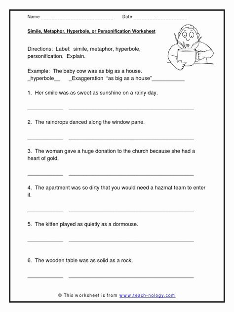 50 Simile Metaphor Personification Worksheet | Chessmuseum Template Library Personification Worksheet, Metaphor Worksheet, Allusion Examples, Simile And Metaphor, Figurative Language Worksheet, Similes And Metaphors, Language Worksheets, Mentor Texts, Phonics Worksheets