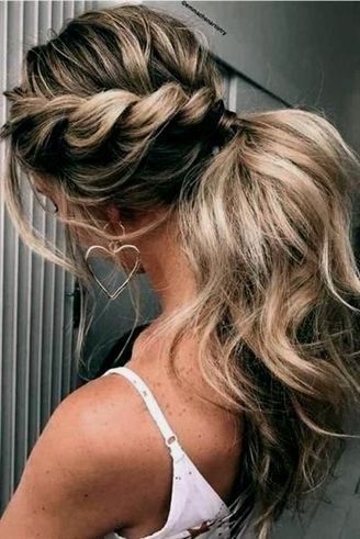 Tail Hairstyle, Pony Hairstyles, Prom Hair Updo, Blonde Box Braids, Formal Hair, Clip In Ponytail, Half Updo, Penteado Cabelo Curto, Long Blonde