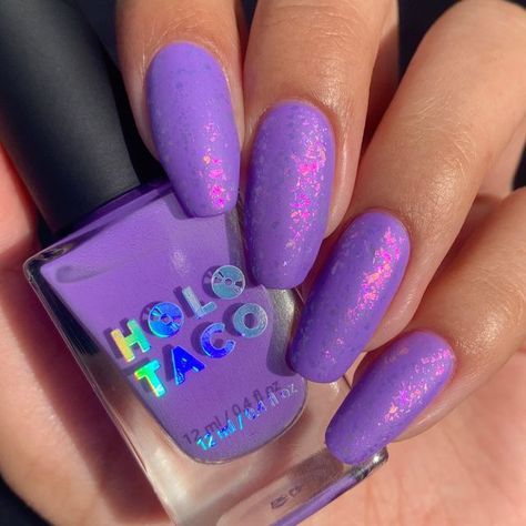 Holotaco Nails, Pure Makeup, Holo Taco, Nail Polish Art, Vacation Nails, Dark Nails, Nail Nail, August 26, Cute Nail Designs