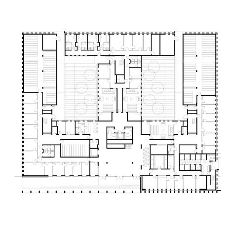 Gallery of Regional Court Building in Siedlce / HRA Architects - 27 Architectural Competition, Law Court, Ceiling Design Modern, Building Plan, Ground Floor Plan, Architecture Student, Cross Section, Facade Architecture, Architecture Plan