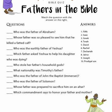 Fathers Of The Bible, Fun Bible Lessons For Kids, Fathers In The Bible, Mothers In The Bible, Printable Bible Activities, Bible Word Searches, Bible Quiz, Bible Activities For Kids, Sunday School Kids