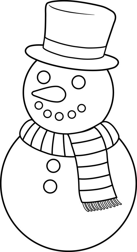 Colorable Christmas Snowman - Free Clip Art Snowman Coloring Page, Printable Snowman Faces, Snowman Outline, Snowman Coloring, Snowman Coloring Pages, Snowmen Pictures, Snowman Images, Printable Snowman, Snowman Clipart