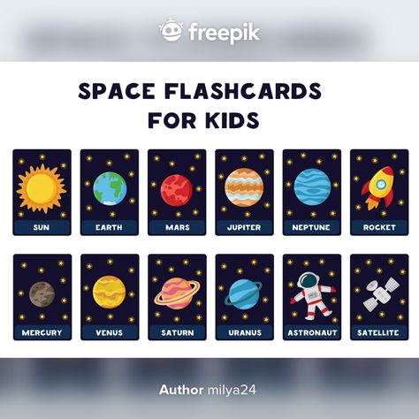 Space Flashcards, Star Cartoon, Doodle Pictures, Space Doodles, Moon Cartoon, Star Doodle, Cartoon Sun, Star Clipart, Sun And Earth