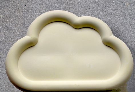 Cloud Clay, Clay Tray, Gift Tray, Cloud Shape, Cloud Shapes, Jewelry Simple, Colour Light, Light Yellow, Tray Decor