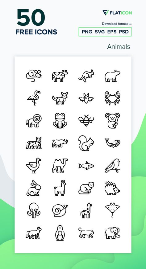 Animal Icon Design, Animals Icon, Free Icons Png, Graphic Design Photo, Minimalist Icons, Animal Doodles, Animal Icon, Simple Icon, Free Icon Packs