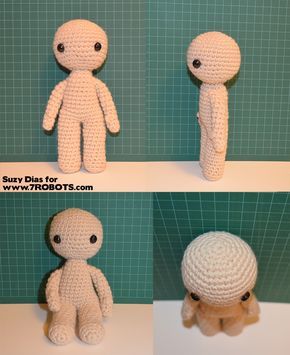 I just created this amigurumi doll pattern and I’m pretty happy with it. There are corrections I’ll make next time Crochet Doll Clothes Free Pattern, Doll Patterns Free, Easy Knitting Projects, Amigurumi Doll Pattern, Crochet Doll Dress, Crochet Dolls Free Patterns, Crochet Amigurumi Free, Crochet Doll Clothes, Crochet Doll Pattern