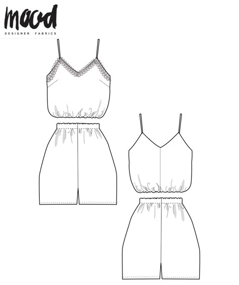 The Saffron Ensemble - Free Sewing Pattern - Mood Sewciety Mood Sewciety, Sewing Patterns Free Women, Romper Sewing Pattern, Shorts Sewing, Sewing Dress, Shorts Pattern, Free Sewing Pattern, Diy Vetement, Mood Fabrics