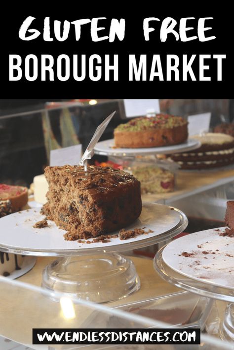 Worried about finding gluten free options at Borough Market? This complete gluten free Borough Market guide will help you navigate Londons best food market! #glutenfreeboroughmarket #glutenfreelondon #boroughmarket #london #londonmarkets #glutenfreetravel Gluten Free London, British Fish And Chips, Salted Caramel Chocolate Cake, Borough Market London, Gluten Free Guide, Gluten Free Food, Gluten Free Travel, Fellow Travelers, Gluten Free Restaurants