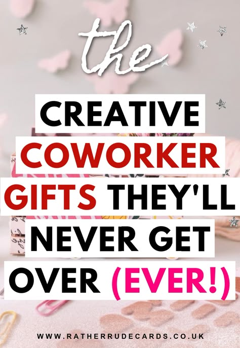 DIY creative coworkers gifts ideas for work colleagues gift ideas Spring Gift Ideas For Coworkers, Work Retreat Gift Ideas, Gifts For Colleagues Farewell, Work Gift Ideas Employee Appreciation, Staff Retreat Gift Ideas, Coworker Valentines Gifts, New Year Gifts For Coworkers, Gift Ideas For Mentor, Gift Ideas For Work Colleagues