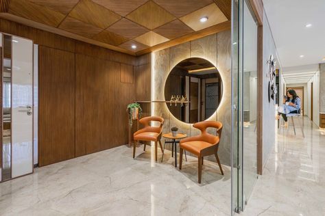 Apartment Interior At Darshanam Clublife | Prashant Parmar Architect | Archello Vestibule Design, Prashant Parmar, Living Apartment, Entrance Lobby, Foyer Design, Drawing Room, Apartment Interior, Bedroom Design, Porsche