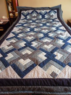 Knot Quilt, Colchas Quilting, Black And White Quilts, Wedding Quilt, Man Quilt, Log Cabin Quilts, Easy Quilt Patterns, Strip Quilts, Boy Quilts