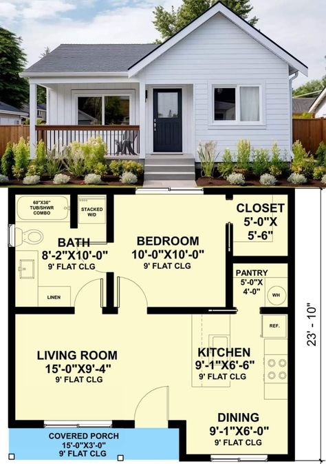 Layout Apartment, Granny Suite, Retirement Cottage, American House Design, Small House Blueprints, Sims Inspiration, Small Cottage House Plans, Studio Layout, Little House Plans