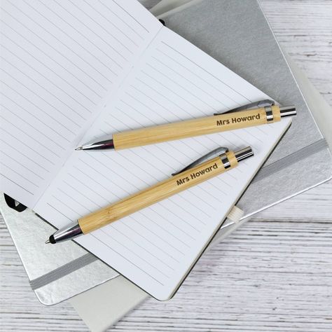 🖋️✏️ To the teachers who write the future, our Personalised Engraved Pen & Pencil Set is crafted just for you! Made from sustainable bamboo, this elegant duo honours your dedication with every letter and equation. Engrave it with your favourite teacher's name for a daily reminder of their impact. Let's give a standing ovation to those who shape minds with a gift that leaves a lasting impression! ✨👩‍🏫👨‍🏫 📢 Make learning extraordinary and say "Thank You" with a personal touch. Subscribe to ou... Grading Papers, 20th Birthday Gift, Hen Party Gifts, 90th Birthday Gifts, Pen And Pencil, Standing Ovation, Grandad Gift, 80th Birthday Gifts, Gifts For Uncle