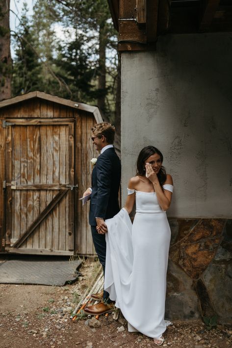 Wedding day first touch Groom Reaction, Rustic Summer Wedding, Lake Tahoe Wedding, Wedding First Look, Believe In Love, Lake Tahoe Weddings, Tahoe Wedding, Wedding Planning Services, Wedding Photo Inspiration