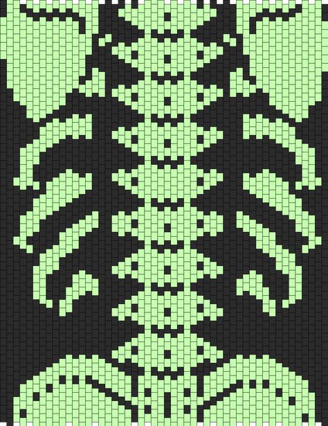 Skeleton Vest Back Bead Pattern Alpha Patterns Skeleton, Skeleton Grid Pattern, Crochet Skeleton Vest, Skeleton Alpha Pattern, Crochet Graph Patterns Aesthetic, Skull Alpha Pattern, Skeleton Pixel Art, Skeleton Vest, Pixel Crochet Pattern Charts