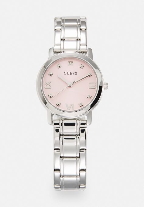 Guess MELODY - Watch - silver-coloured Girly Gifts Ideas, Silver Bracelet Watch, Silver Jewlery, Silver Watches Women, Guess Watch, Pink Watch, Bracelet Watches Women, Girly Gifts, Analog Watch