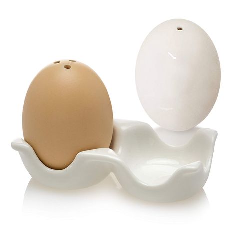 Egg Decor, Unique Salt And Pepper Shakers, Clay Salt And Pepper Shakers, Cute Salt And Pepper Shakers, Farmhouse Eggs, Salt And Pepper Holder, Egg Shakers, Palm Springs House, Eggs In Peppers