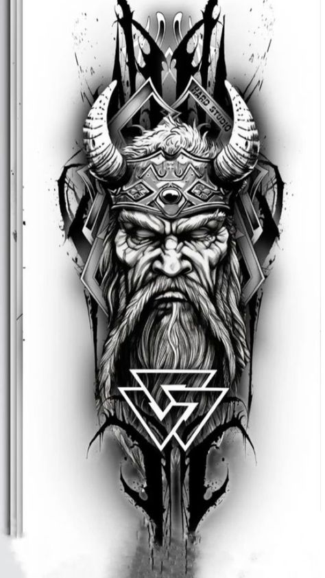 Berserker Tattoo, Valhalla Tattoo, Thor Tattoo, Viking Tattoos For Men, Viking Rune Tattoo, Norse Tattoos, Viking Warrior Tattoos, Norse Mythology Tattoo, Crow Tattoo Design