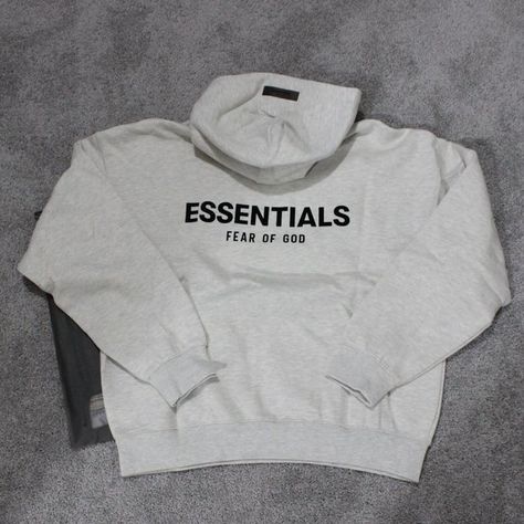 Essentials Fear of God Men's Light Oatmeal Hoodie Medium Essentials Fear Of God, Essentials Hoodie, Fear Of God Essentials, Hoodie Brands, Fear Of God, Sweater Brands, Mens Essentials, Clothing Essentials, Colorful Hoodies