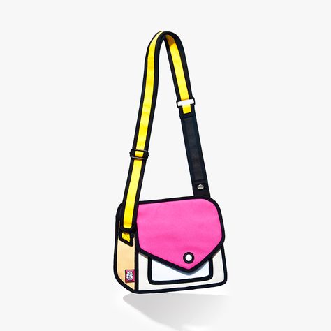 Jump From Paper | Designer | NOT JUST A LABEL Jump From Paper, 2d Bags, Glam Punk, Cartoon Bag, Modern Accessories, Art Bag, Mens Gift Sets, Everyday Bag, Classic Collection