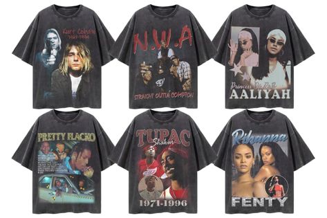 Make vintage bootleg 90s raptee design by Anandaaa_ | Fiverr Merch Inspiration, Bootleg Design, Pretty Flacko, Bootleg Shirt, Straight Outta Compton, 2000s Clothes, Tshirt Oversized, Rihanna Fenty, Fashion Suits For Men