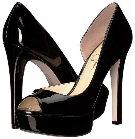 Jessica Simpson - Martella High Heels #affiliatelink Black Platform Pumps, Black High Heel Pumps, How To Wear A Wig, Black Patent Pumps, Black Platform Sandals, Black Platform Shoes, Black Patent Leather Pumps, Black Slip On Shoes, Prom Heels