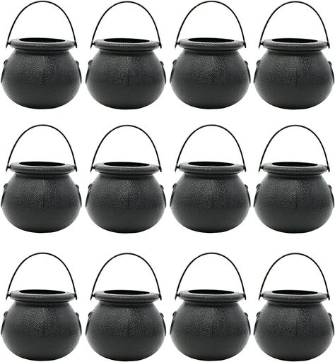 PRICES MAY VARY. Durable Plastic Construction: Made from sturdy plastic for long-lasting use and durability. Spooky Witch Theme: Features a witch cauldron design with witch silhouette for Halloween decor. Mini Candy Buckets: Perfect for holding small candies, treats, or party favors. Versatile Uses: Can be used for Halloween parties, trick-or-treating, classroom parties, or holiday decor. Fun Halloween Decor: Adds a spooky touch to your Halloween celebrations and decorations. 12 Pcs Mini Black W Candy Cauldron, Candy Buckets, Dulces Halloween, Witch Silhouette, Treat Bucket, Candy Bucket, The Black Cauldron, Halloween Favors, Witches Cauldron