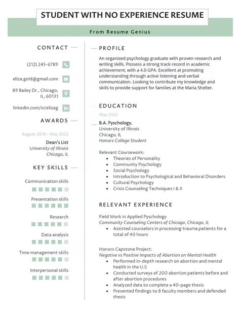 How to Make a Resume With No Experience (With Examples) No Experience Resume, Resume With No Experience, Community Psychology, Resume Template Download, Cv Sample, Resume Summary Examples, Resume Profile, Job Resume Samples, Resume No Experience