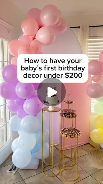 Stefany Ferraz on Instagram: "What was your favorite?! The ballon arch kit blowed my mind, honestly and it was my favorite purchase bc I used to spend hours trying to get it right, and now I don’t have to worry anymore! 

Comment “LINK” to get all the items links or check the link in my bio ❤️

I hope this helps you like it helped me! 🙌🏻
-

#amazonfinds #motherhood #momlife #momhacks #momhack #amazon #firstbirthday #babyfirstbirthday #babymilestones #firsttimemom #budgeting #budget #partyonabudget #momjourney #lifehack #partydecor #first #1yearold #party #babyparty #cutebaby #amazondeals #amazonshopping #amazoninfluencer" Birthday Arch Ideas, Diy First Birthday Decorations, Baby Shower On A Budget, Blowing Up Balloons, Baby Birthday Decorations, Baby Reveal Party, Kid Parties, First Birthday Decorations, Arch Kit