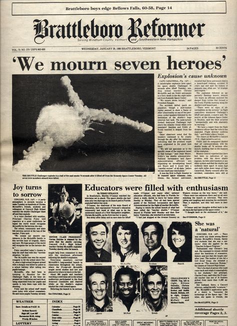 Dear God, I was terribly lost When the galaxies crossed And the sun went dark. But dear God, You're the only North Star I would follow this far. Challenger Explosion, Space Shuttle Challenger, Newspaper Front Pages, Nasa Space Shuttle, Newspaper Headlines, Historical Newspaper, Hilarious Photos, Vintage Newspaper, Headline News