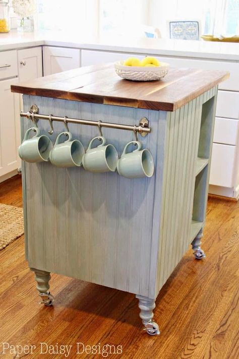 Ikea Fintorp, Diy Kitchen Cart, Narrow Kitchen Island, Small Kitchen Island Ideas, Portable Kitchen Island, Kitchen Island On Wheels, Kitchen Island Plans, Custom Kitchen Island, Island Cart