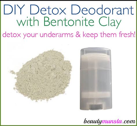 DIY Deodorant with Bentonite Clay - beautymunsta - free natural beauty hacks and more! Natural Deodorant With Bentonite Clay, Bentonite Clay Detox, Deodorant For Sensitive Skin, Homemade Natural Deodorant, Natural Deodorant Recipe, Diy Natural Deodorant, Natural Beauty Hacks, Homemade Deodorant Recipe, Deodorant Recipe