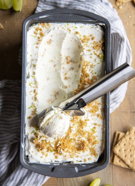 Key Lime Pie Ice Cream Recipe, Key Lime Ice Cream, Key Lime Pie Ice Cream, Kiwi Popsicles, Cheesecake Ice Cream Recipe, Chocolate Swirl Cheesecake, Lime Ice Cream, Ice Cream Pie Recipe, Strawberry Cheesecake Ice Cream