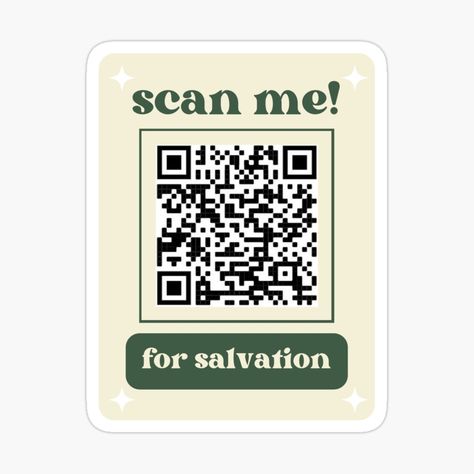 Get my art printed on awesome products. Support me at Redbubble #RBandME: https://www.redbubble.com/i/sticker/Full-Bible-QR-Code-by-linemineo/159858601.EJUG5?asc=u Stickers With Qr Code, Qr Code Sticker, Preaching The Gospel, Bible Stickers, Apparel Design Inspiration, Bullet Journal Writing, The Gospel, Journal Writing, Apparel Design