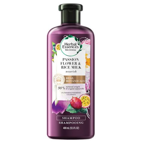 Herbal Essences Passion Flower & Rice Milk Shampoo Passion Fruit Flower, Herbal Essence Shampoo, Ph Balanced Shampoo, Herbal Essence, Rosemary Herb, Nourishing Shampoo, Rice Milk, Herbal Essences, Herbal Infusion