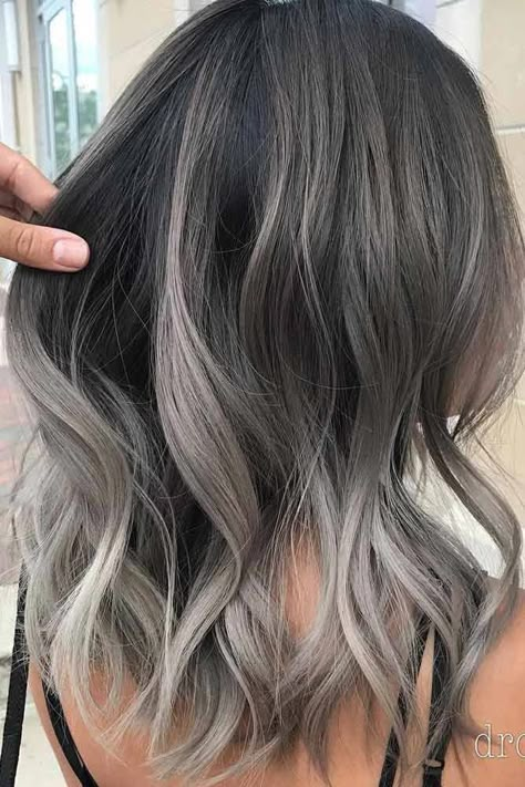 Wavy Ash Grey Hair #greyombrehair #haircolor #ombrehair ❤️ Grey ombre hair remains popular, which is not surprising as this color is super cool. If you wonder how to pull off grayish shades, see our ideas. #lovehairstyles #hair #hairstyles #haircuts Ash Grey Hair, Grey Ombre Hair, Ash Hair, Ash Hair Color, Grey Ombre, Ombré Hair, Short Hair Balayage, Grey Hair Color, Ombre Hair Color