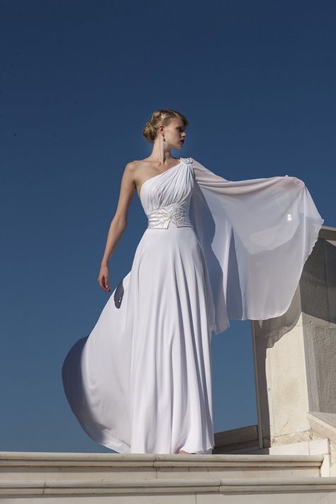 Greek Wedding Dress Greek God Wedding Dress, Grecian Inspired Dress, Greek Goddess Dress Prom, Greek Mythology Wedding Dresses, Starwars Wedding Dresses, Greek God Dress, Wedding Dress Greek Style, Ancient Greek Style Wedding Dress, Greek Gown